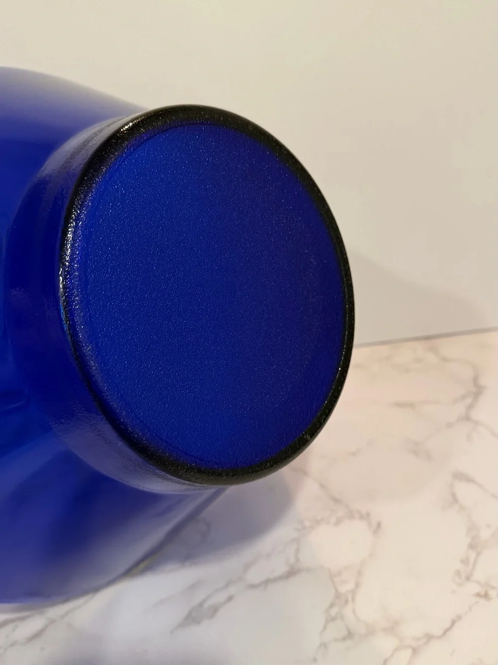 Large Cobalt Blue Art Glass Centerpiece Bowl 12”
